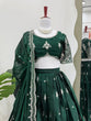 Load image into Gallery viewer, Green Luxurious Jimi Choo Semi-Stitched Lehenga Choli Set Clothsvilla