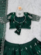 Load image into Gallery viewer, Green Luxurious Jimi Choo Semi-Stitched Lehenga Choli Set Clothsvilla