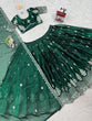 Load image into Gallery viewer, Green Luxurious Jimi Choo Semi-Stitched Lehenga Choli Set Clothsvilla