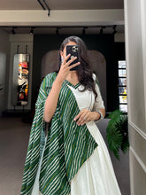 Load image into Gallery viewer, Green Navratri Lehenga Choli Set with Exquisite Gotta Patti Work ClothsVilla