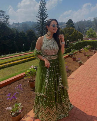 Green New Day, New Lehenga – Shine in This Stunning Ensemble ClothsVilla