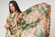 Load image into Gallery viewer, Green Organza Saree with Sequin Embroidery and Digital Print ClothsVilla