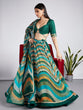 Load image into Gallery viewer, Green Organza siroski stone work Leheriya print Semi-Stitched Lehenga choli &amp; Dupatta ClothsVilla