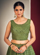 Load image into Gallery viewer, Green Pakistani Georgette Lehenga Choli For Indian Festivals &amp; Weddings - Sequence Embroidery Work, Mirror Work Clothsvilla
