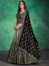 Load image into Gallery viewer, Green Pakistani Georgette Long Anarkali Gown For Indian Festivals &amp; Weddings - Sequence Embroidery Work Clothsvilla