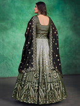 Load image into Gallery viewer, Green Pakistani Georgette Long Anarkali Gown For Indian Festivals &amp; Weddings - Sequence Embroidery Work Clothsvilla