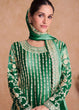 Load image into Gallery viewer, Green Pakistani Outfit Wear Sharara Dress For Women Wedding Gharara Salwar Kameez With Embroidered Dupatta Bridesmaid's Wear Sharara Suit's ClothsVilla