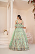 Load image into Gallery viewer, Mesmerizing Green Party Wear Lehenga Choli Set ClothsVilla