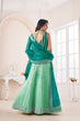 Load image into Gallery viewer, Shimmering Green Party Wear Lehenga Choli Set - Embroidered Elegance ClothsVilla