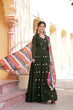 Load image into Gallery viewer, Green Premium Designer Readymade Gown with Embroidered Zari &amp; Sequins ClothsVilla