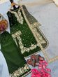 Load image into Gallery viewer, Green Premium Jimmy Choo Embroidered Palazzo Set with Dupatta ClothsVilla