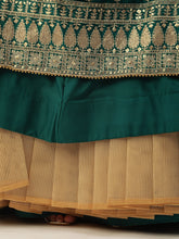 Load image into Gallery viewer, Green Pure Georgette Sequins Embroidered Semi-Stitched Lehenga ClothsVilla