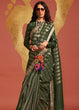 Load image into Gallery viewer, Green Regal Banarasi Blended Silk Saree with Timeless Intricate Design ClothsVilla