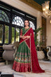 Load image into Gallery viewer, Green Regal Kanchipuram Zari Woven Lehenga Set with Embroidered Georgette Dupatta – Stitched Lehenga &amp; Unstitched Blouse Clothsvilla