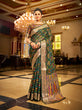 Load image into Gallery viewer, Green Regal Kanjeevaram Organza Saree with Zari Woven Border Clothsvilla