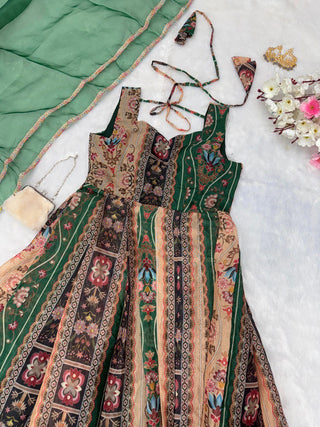 Green Anarkali Gown – Elegance with a Modern Touch