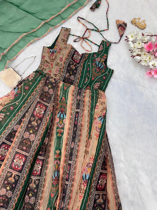 Green Anarkali Gown – Elegance with a Modern Touch