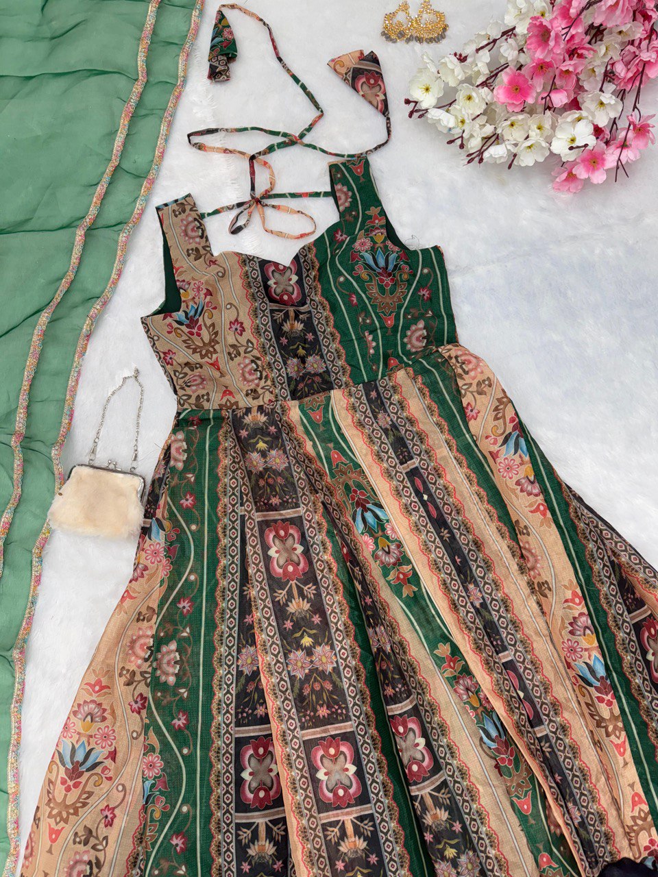 Green Anarkali Gown – Elegance with a Modern Touch