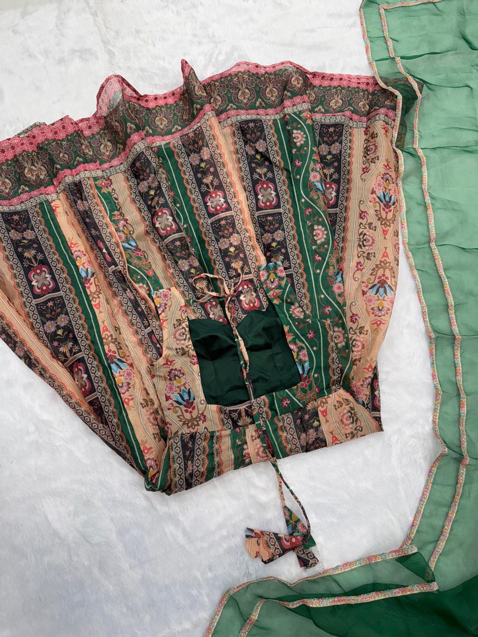 Green Anarkali Gown – Elegance with a Modern Touch
