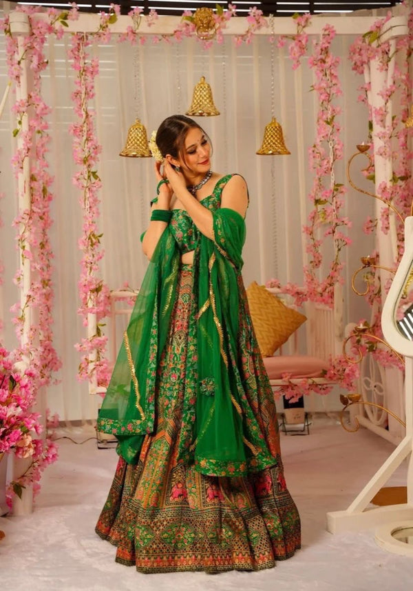 Green Ri8 Fashion Exclusive Lehenga Choli Set for Women ClothsVilla