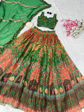 Load image into Gallery viewer, Green Ri8 Fashion Exclusive Lehenga Choli Set for Women ClothsVilla