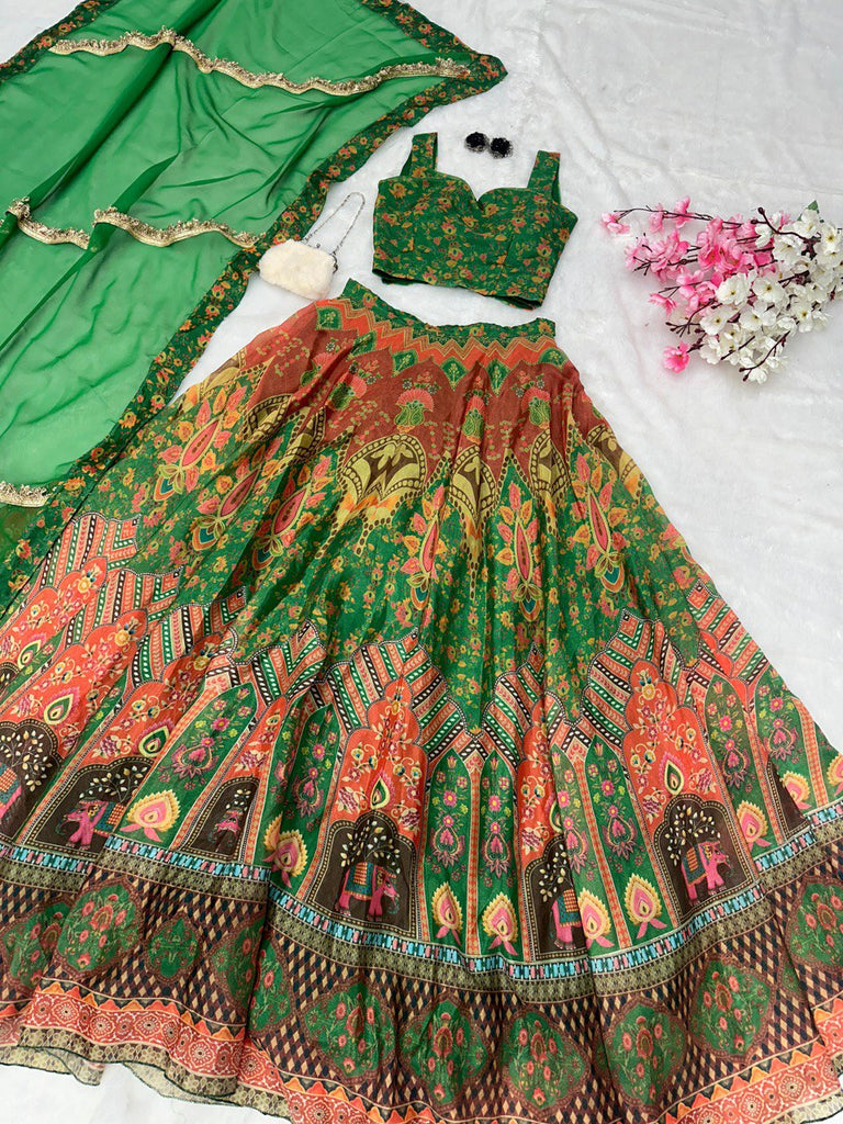 Green Ri8 Fashion Exclusive Lehenga Choli Set for Women ClothsVilla