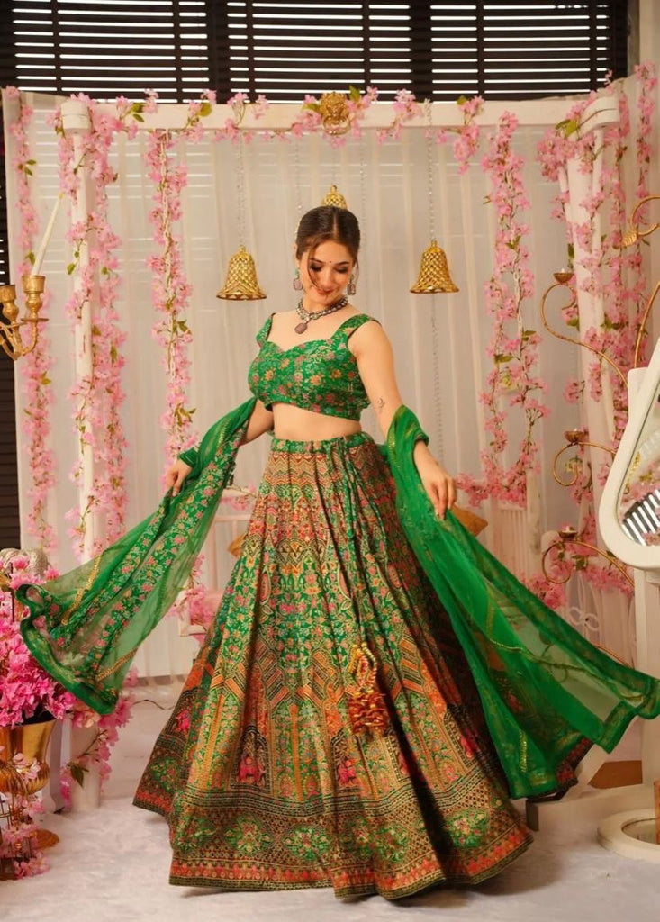 Green Ri8 Fashion Exclusive Lehenga Choli Set for Women ClothsVilla