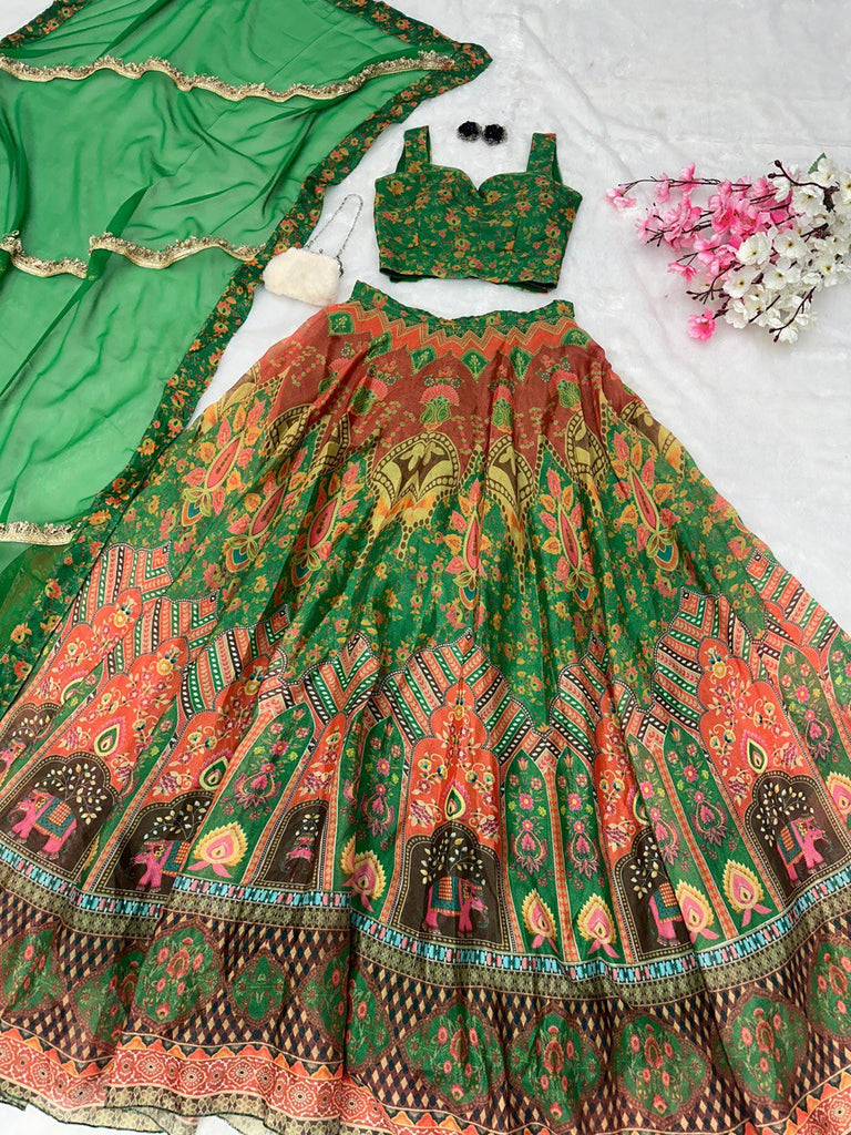 Green Ri8 Fashion Exclusive Lehenga Choli Set for Women ClothsVilla