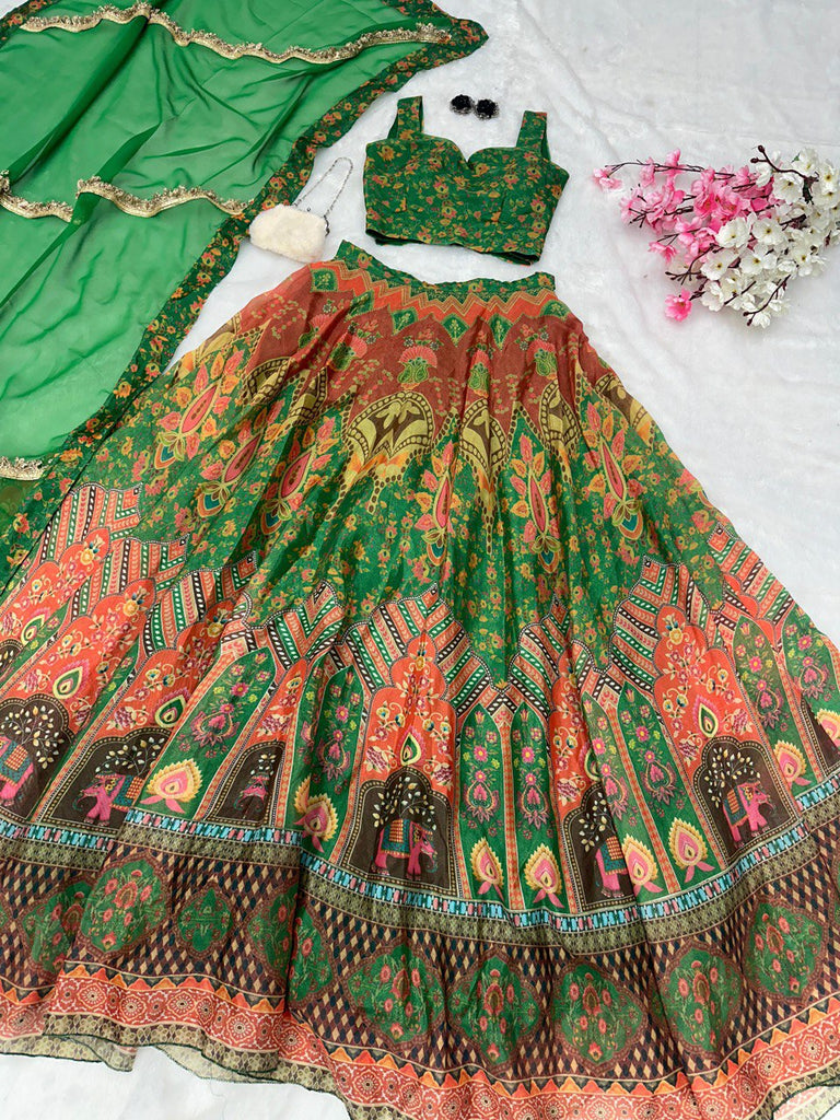 Green Ri8 Fashion Exclusive Lehenga Choli Set for Women ClothsVilla