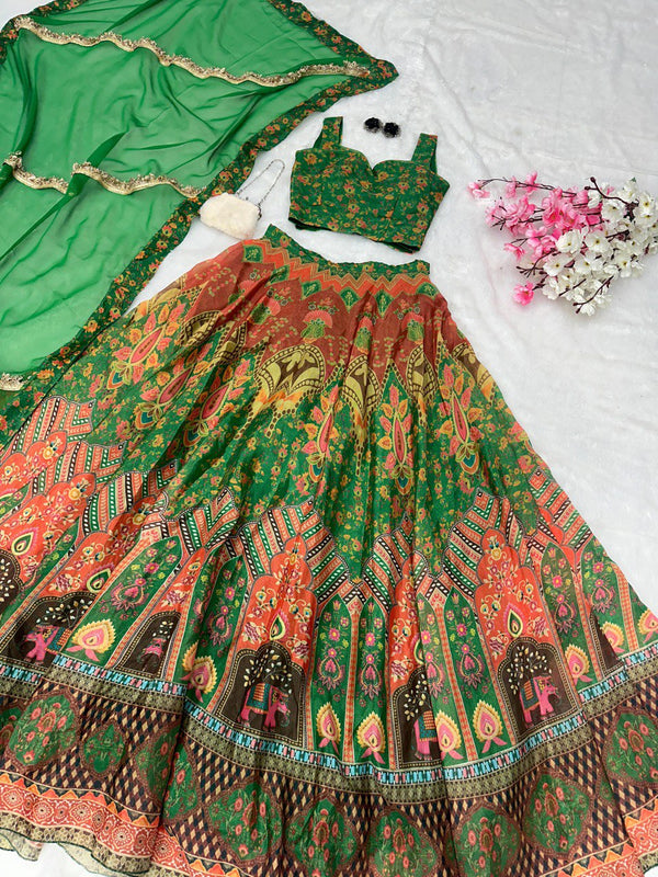 Green Ri8 Fashion Exclusive Lehenga Choli Set for Women ClothsVilla