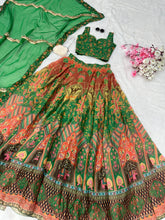 Load image into Gallery viewer, Green Ri8 Fashion Exclusive Lehenga Choli Set for Women ClothsVilla