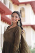 Load image into Gallery viewer, Green Sequins Embroidered Gown ClothsVilla