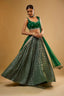 Green Sequins Georgette Lehenga ClothsVilla