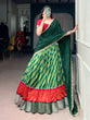 Load image into Gallery viewer, Green Silk Leheriya Print Lehenga Choli ClothsVilla