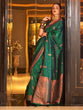 Load image into Gallery viewer, Green Stunning Bollywood Style Tussar Silk Saree ClothsVilla