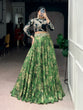 Load image into Gallery viewer, Green Tasar Silk Lehenga &amp; Embroidered Blouse ClothsVilla
