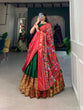 Load image into Gallery viewer, Traditional Green Zari Weave Lehenga Choli Set ClothsVilla
