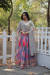 Load image into Gallery viewer, Grey Digital Printed Georgette Lehenga Choli with Sequins Embroidery ClothsVilla