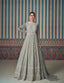 Grey Faux Georgette Gown & Dupatta ClothsVilla