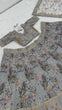 Load image into Gallery viewer, Grey Kasturi Silk Embroidered Lehenga Set with Tassel Blouse &amp; Net Dupatta ClothsVilla