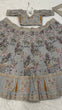 Load image into Gallery viewer, Grey Kasturi Silk Embroidered Lehenga Set with Tassel Blouse &amp; Net Dupatta ClothsVilla