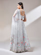 Load image into Gallery viewer, Grey Net Sequinse Work Semi-Stitched Lehenga &amp; Unstitched Blouse, Dupatta Clothsvilla