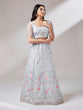 Load image into Gallery viewer, Grey Net Sequinse Work Semi-Stitched Lehenga &amp; Unstitched Blouse, Dupatta Clothsvilla