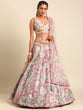 Load image into Gallery viewer, Grey Organza Sequin Lehenga Choli Set with Zari Embroidery ClothsVilla