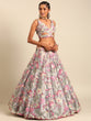 Load image into Gallery viewer, Grey Organza Sequin Lehenga Choli Set with Zari Embroidery ClothsVilla