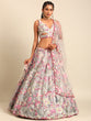 Load image into Gallery viewer, Grey Organza Sequin Lehenga Choli Set with Zari Embroidery ClothsVilla