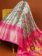 Load image into Gallery viewer, Grey Printed Dola Silk Saree Set for Weddings &amp; Special Occasions ClothsVilla