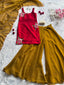 Handpaint Fendy Silk Kurta Palazzo Set with Cutdana Work Dupatta ClothsVilla