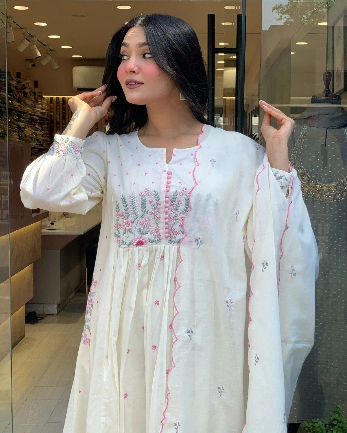 Handwork Mal Cotton Palazzo Set ClothsVilla