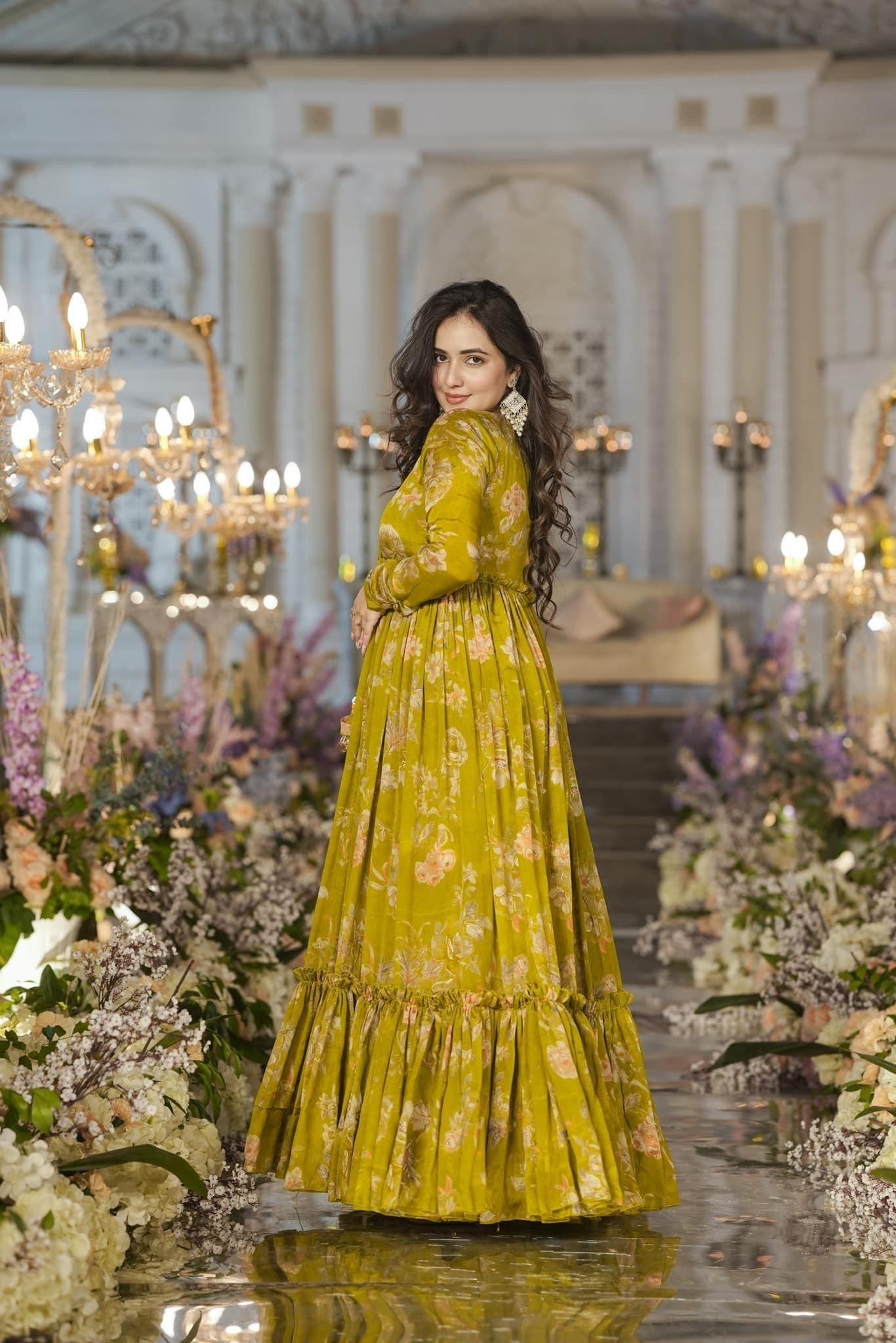 Heavy Airtex Chinon Digital Print Sharara Suit with Long Shrug Clothsvilla